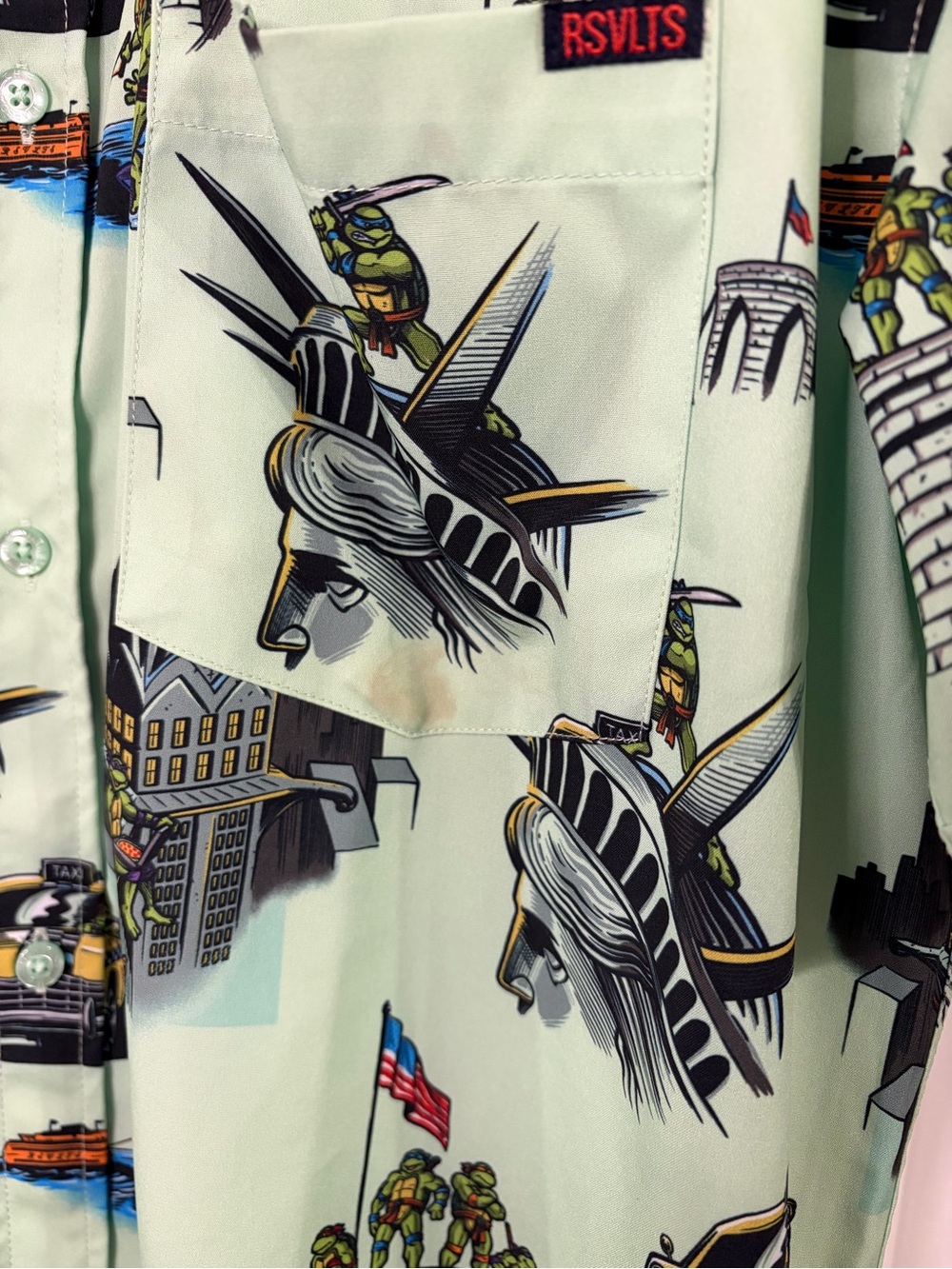 RSVLTS TMNT "Tourists" Men's Short Sleeve Button-Up XL READ - Picture 2 of 11